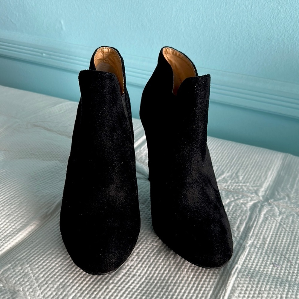 Black Booties with a Heel